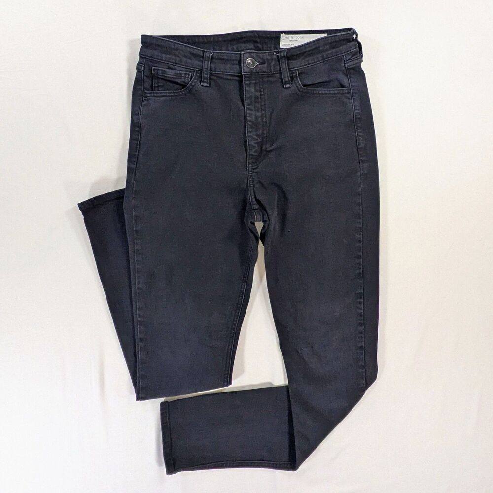 Rag & Bone New York Tina High Rise Skinny Jeans Women's 28 Black